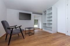 Bedroom tv and chair