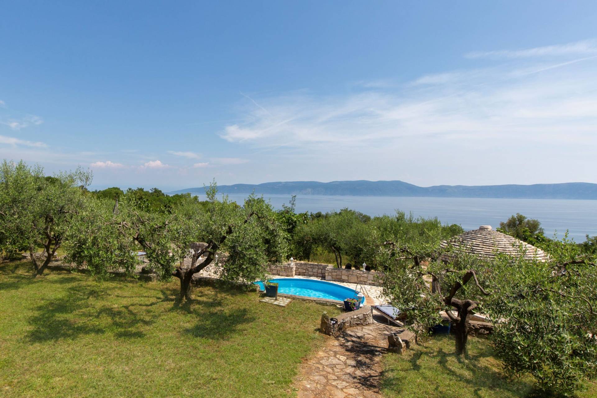 Beautiful view of the adriatic sea from front yard